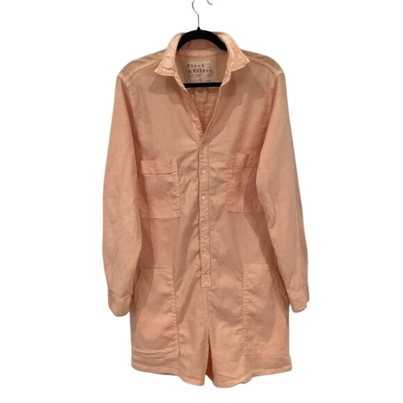 Frank & Eileen Ireland Performance Linen Playsuit Creamsicle Size XS One Piece - Picture 4 of 12